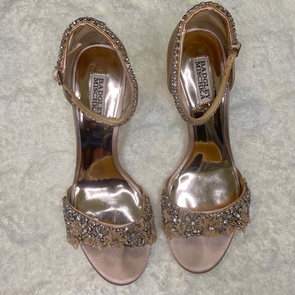 Badgley Mischka Rose/Blush Bridal Shoes